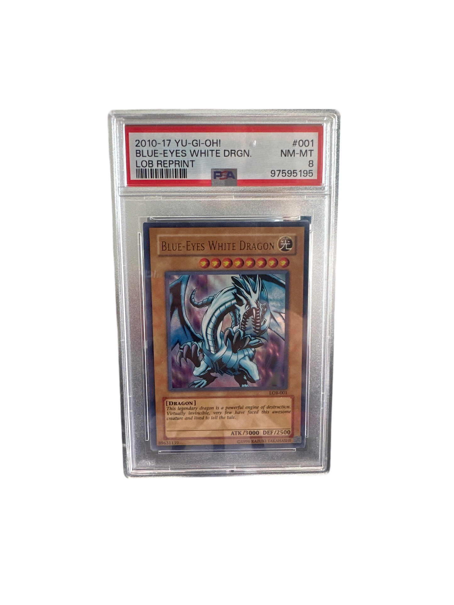 PSA 8 (2010) Blue Eyes White Dragon LOB-001