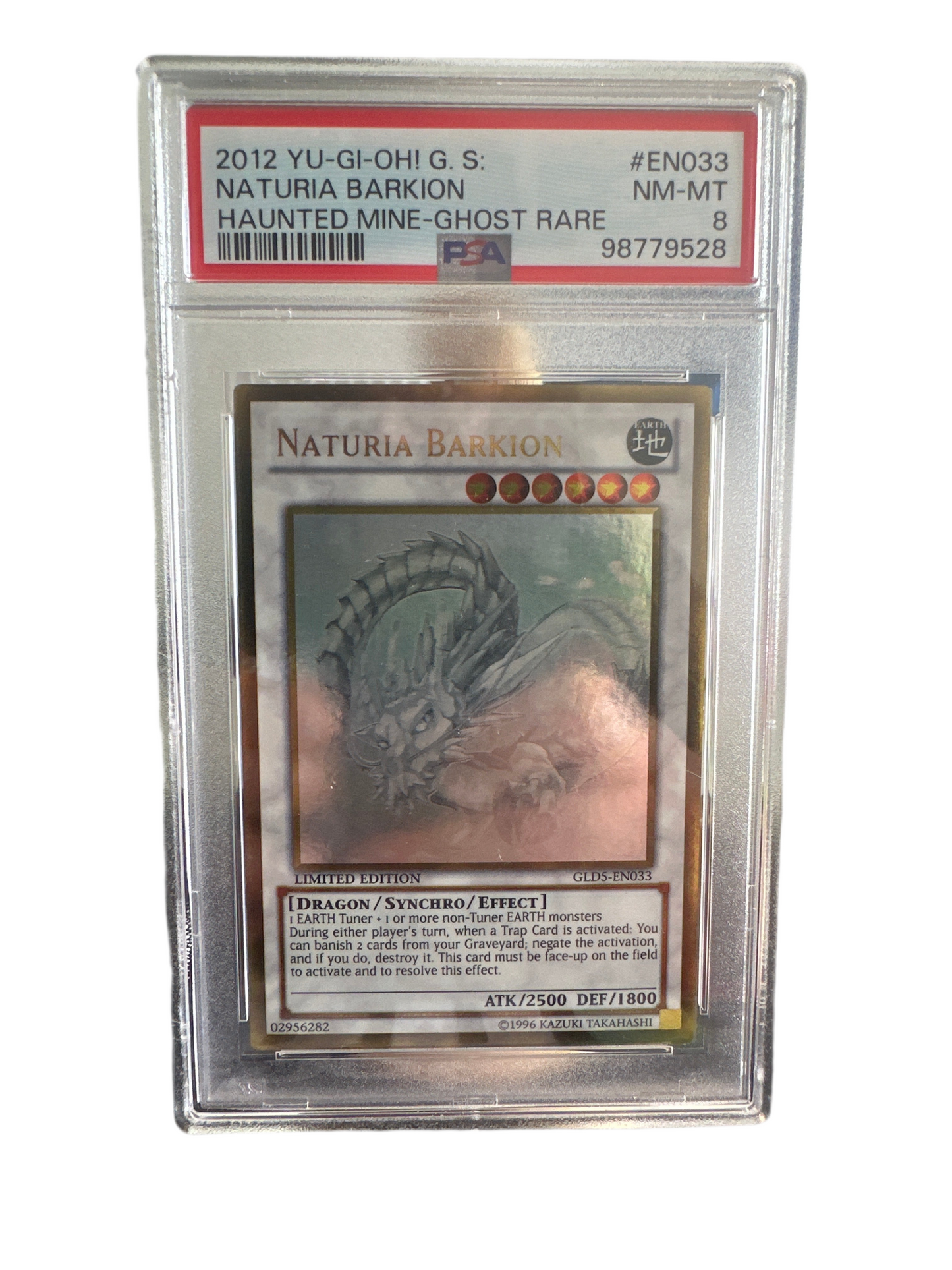 PSA 8 2012 Naturia Barkion Ghost Rare GLD5-EN033