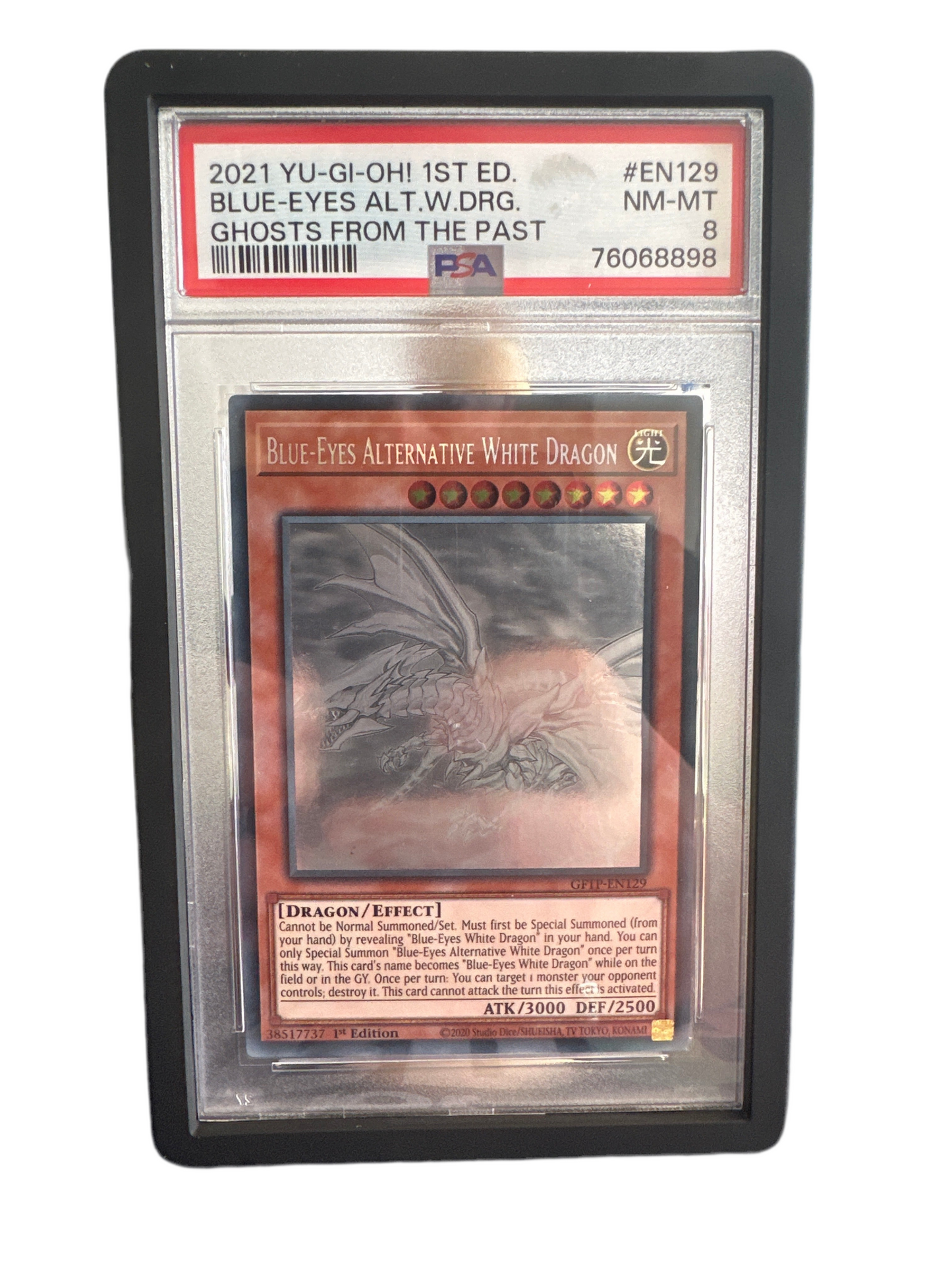 PSA 8 Blue Eyes Alternative White Dragon GFTP-EN129