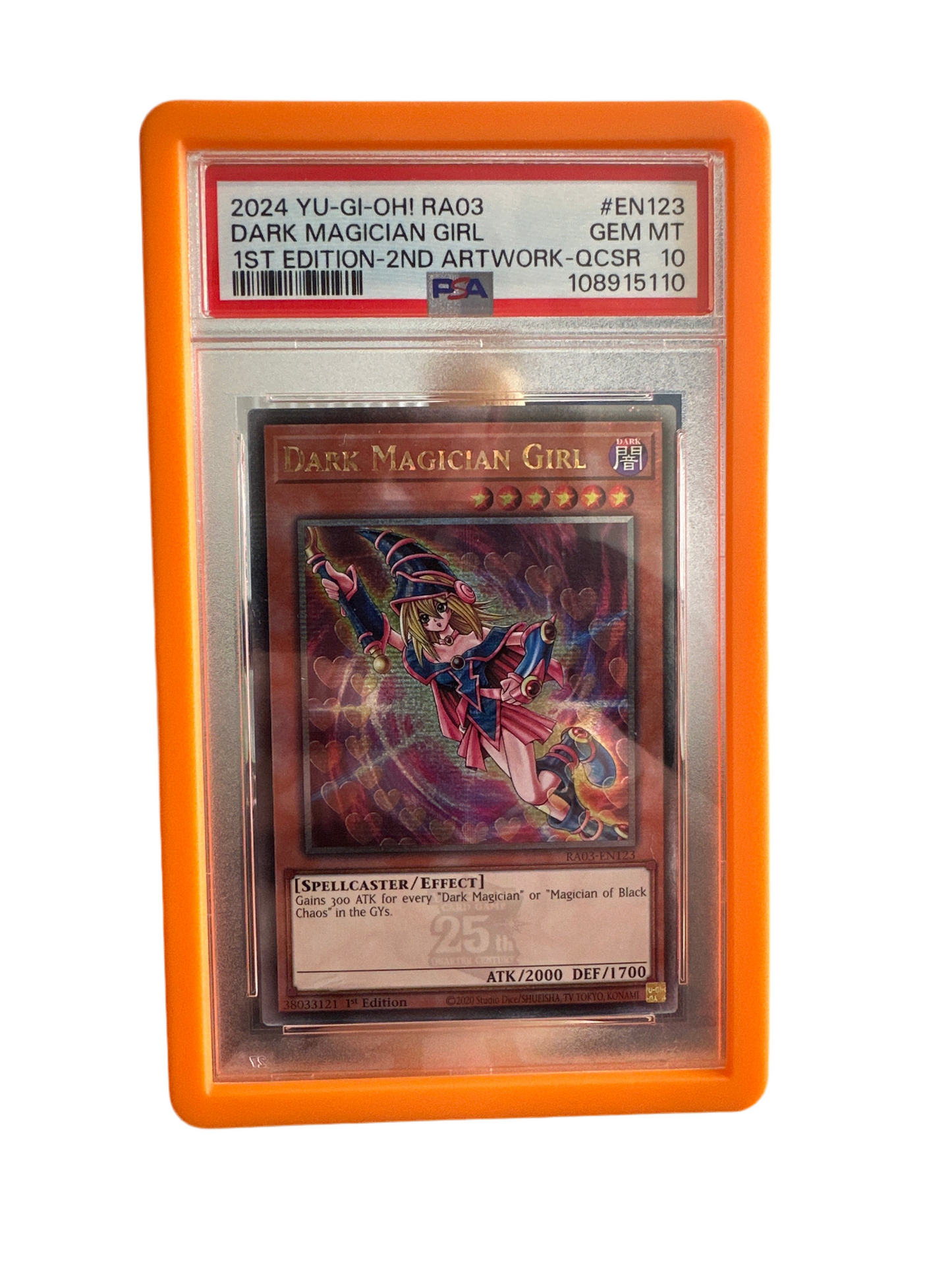 PSA 10 Dark Magician Girl Quarter Century Rare RA03-EN123